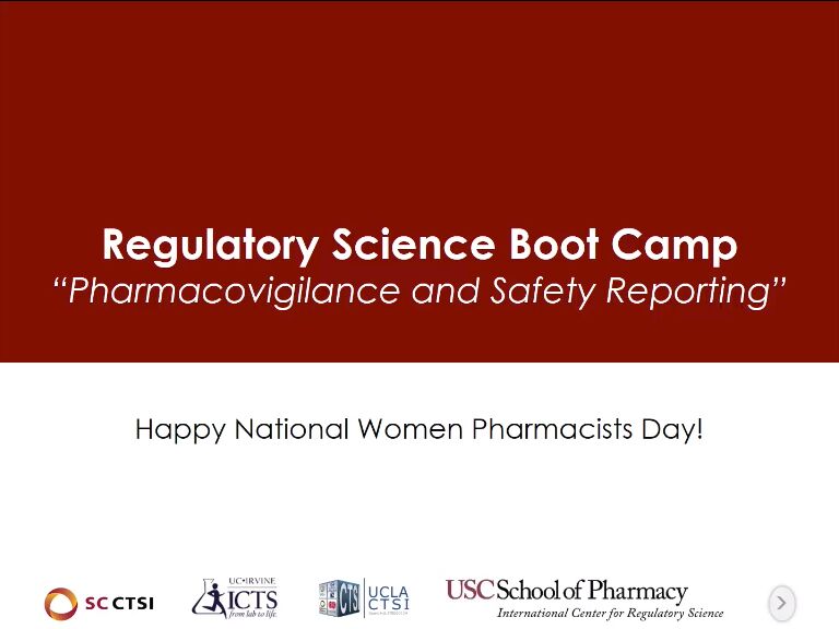 Regulatory Science Symposium: Pharmacovigilance and Safety Reporting Session 1: Introduction (2018)