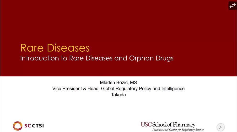 Regulatory Science Symposium: Patient-Centered Drug Development and Real World Evidence/Data Session 4: Rare Diseases (2019)