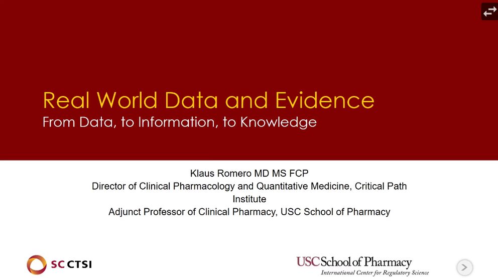 Regulatory Science Symposium: Patient-Centered Drug Development and Real World Evidence/Data Session 5: Real World Evidence and Real World Data (2019)