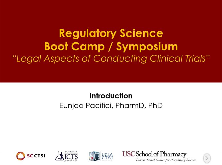 Regulatory Science Symposium: Legal Aspects of Conducting Clinical Trials Session 1: Introduction & Knowledge Quiz (2019)