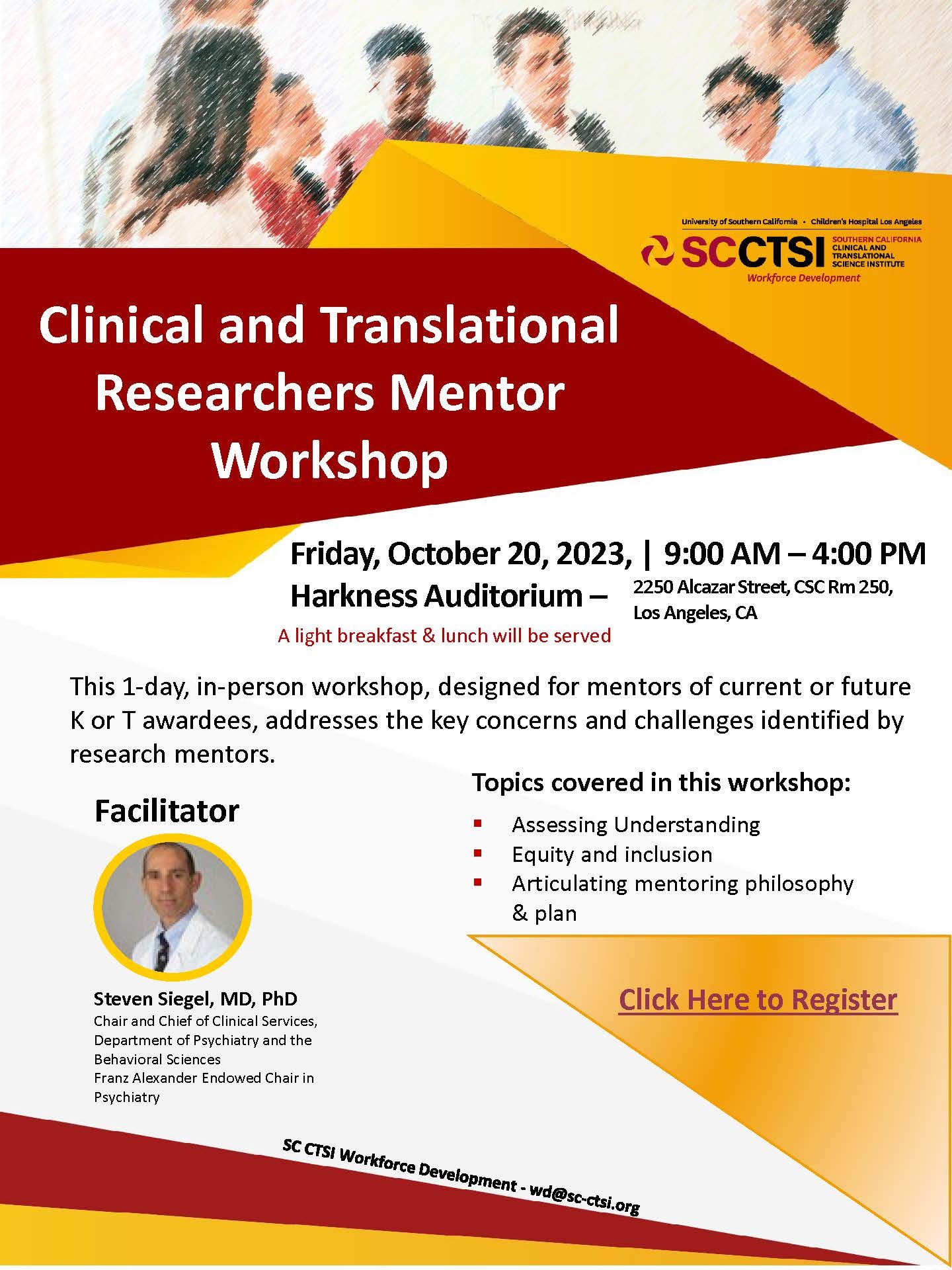 Clinical and Translational Researchers Mentor Workshop