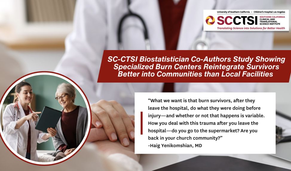 SC-CTSI Biostatistician Co-Authors Study Showing Specialized Burn Centers Reintegrate Survivors Better into Communities than Local Facilities