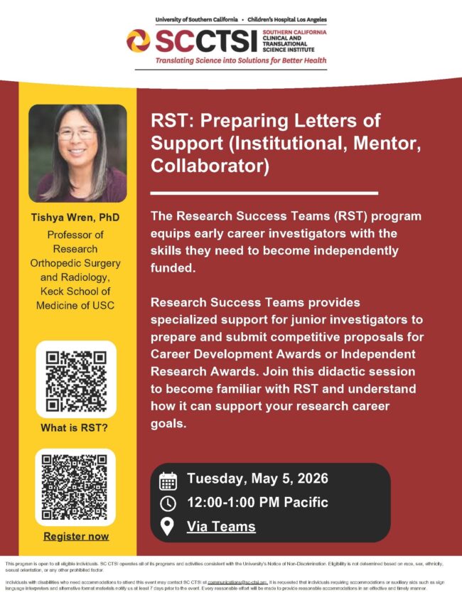 RST: Preparing Letters of Support (Institutional, Mentor, Collaborator)