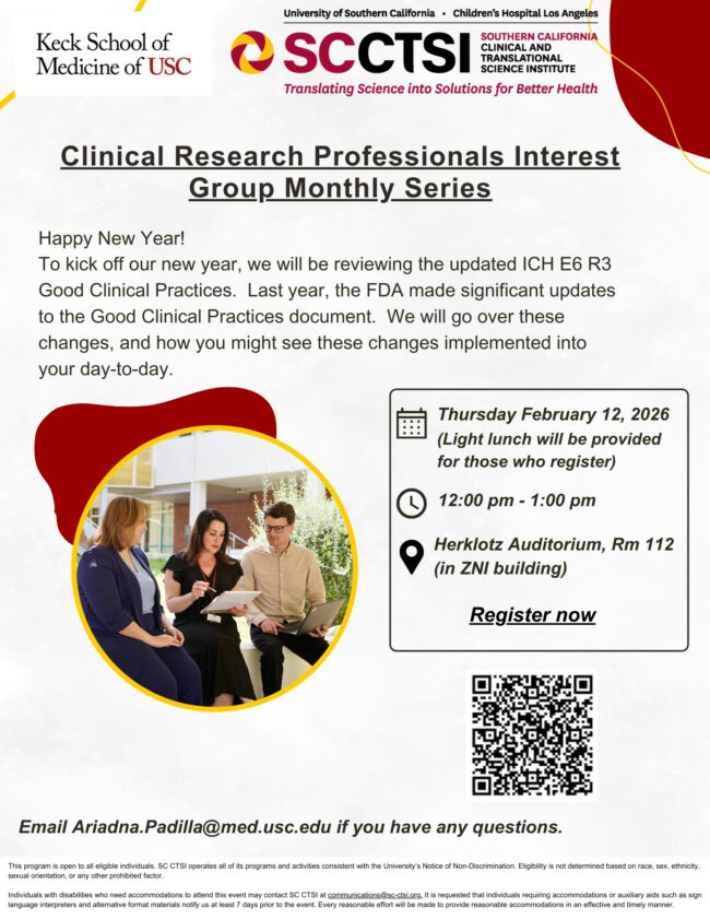 Clinical Research Professionals Interest Group Monthly Series