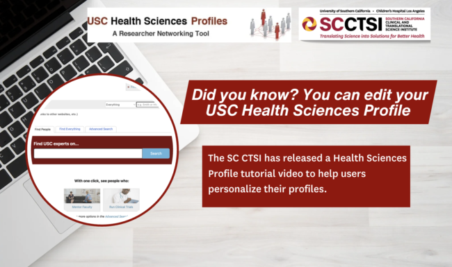 Edit your USC Health Sciences profile