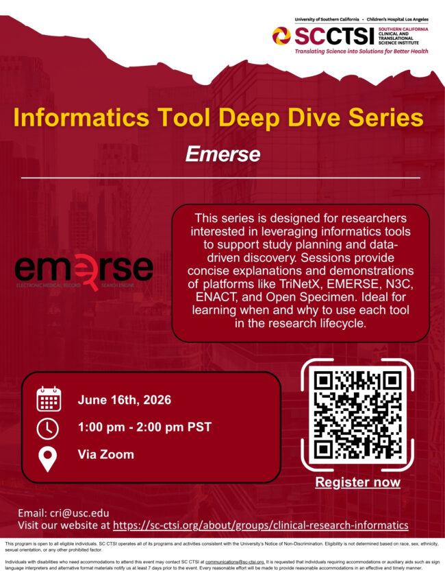 Informatics Tool Deep Dive Series - Emerse