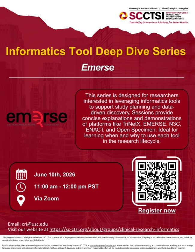 Informatics Tool Deep Dive Series - Emerse