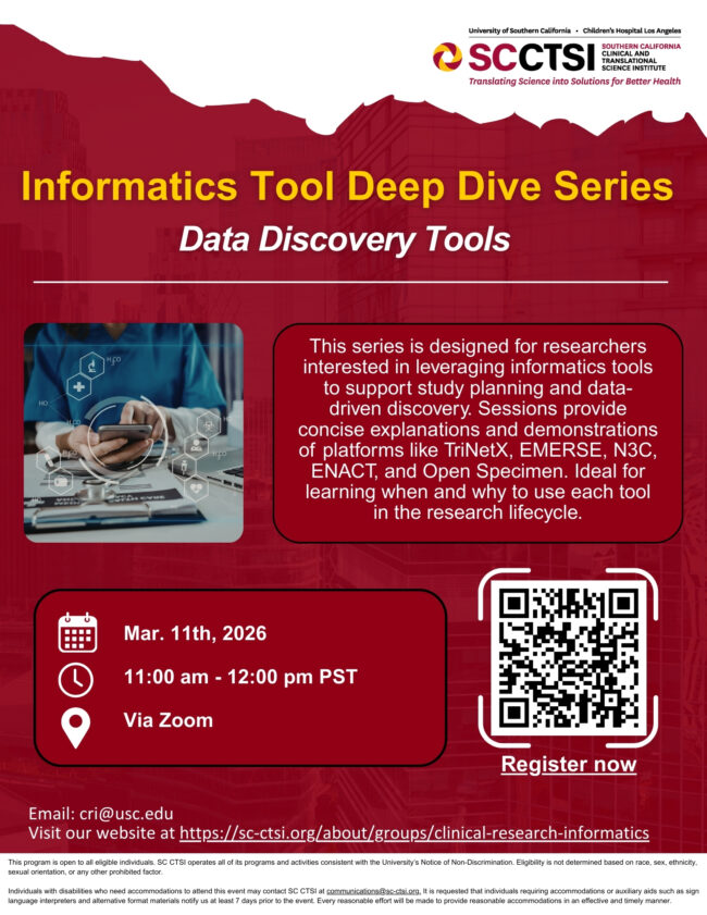 Informatics Tool Deep Dive Series - Data Discovery Tools