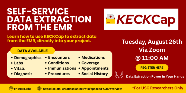KECKCap data extraction from the EMR
