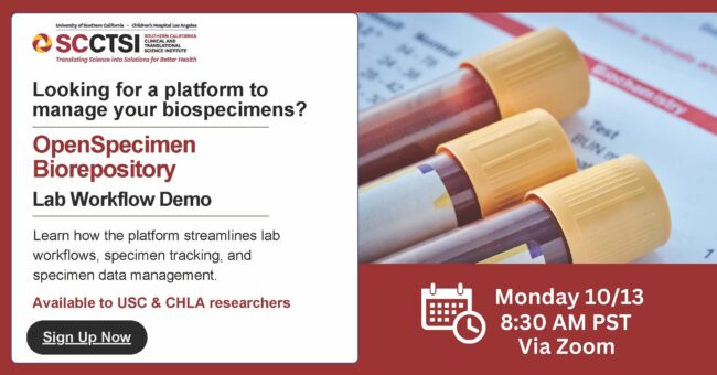 OpenSpecimen Biorepository Lab Workflow Demo