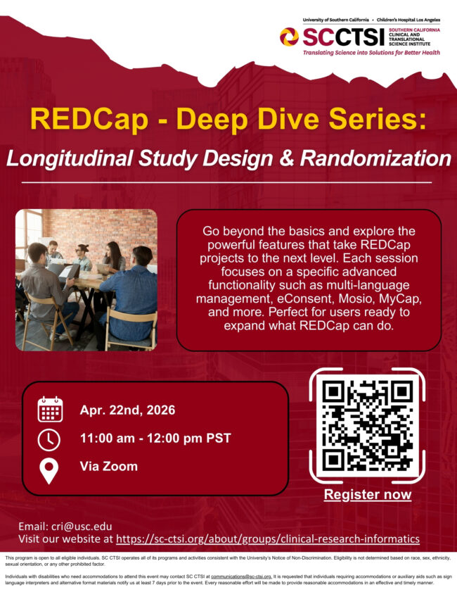 REDCap Deep Dive Series - Longitudinal Study Design & Randomization