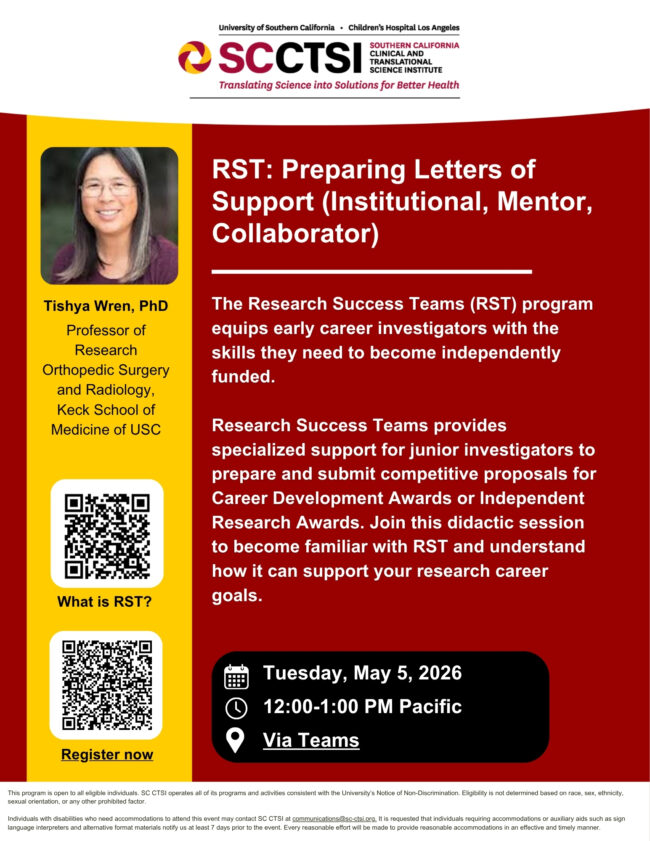 RST: Preparing Letters of Support (Institutional, Mentor, Collaborator)