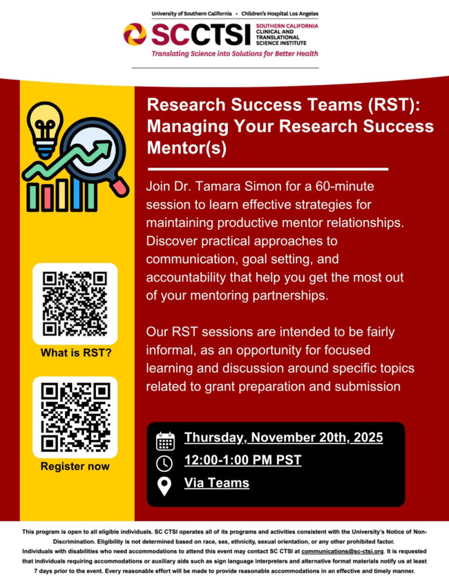 Research Success Teams (RST): Managing Your Research Success Mentor(s)
