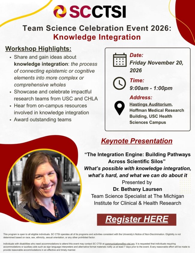 Team Science Celebration Event 2026: Knowledge Integration