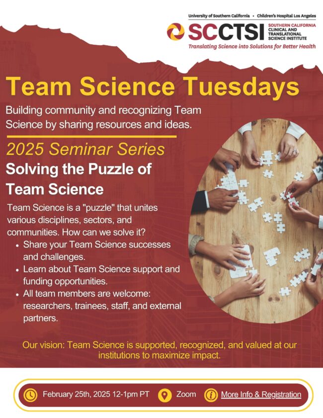 Team Science Tuesdays:  Solving the Puzzle of Team Science