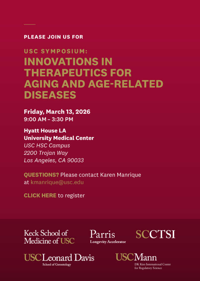 Flyer for Innovations in Therapeutics for Aging and Age-Related Diseases