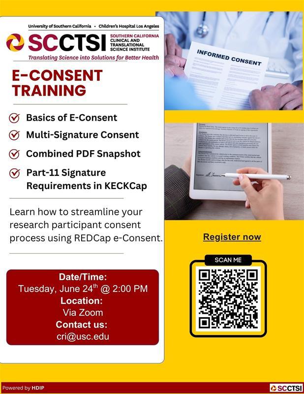 E-consent training flyer