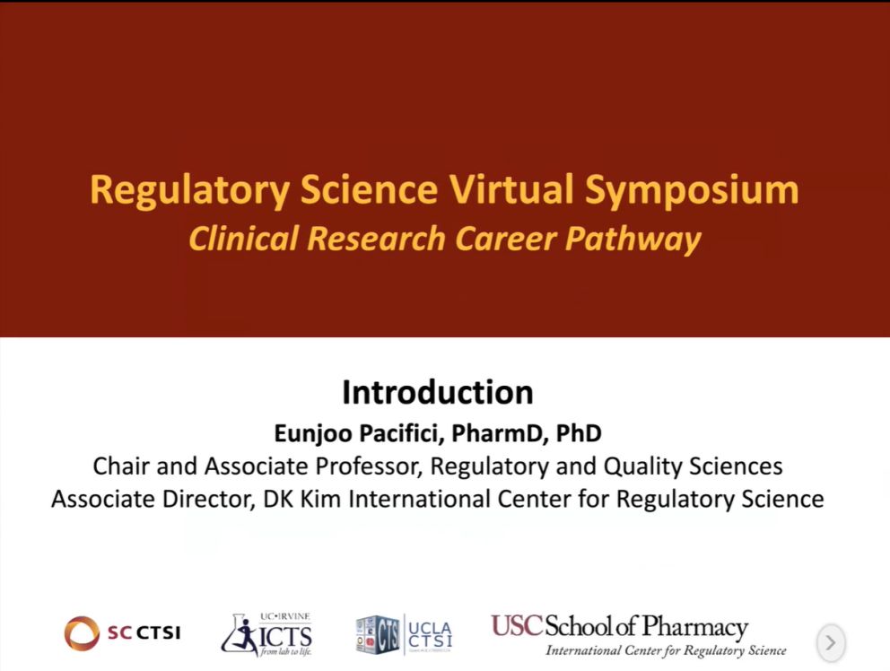 “Clinical Research Career Pathways” - Regulatory Science Symposium - Session 1: Introduction (2021)