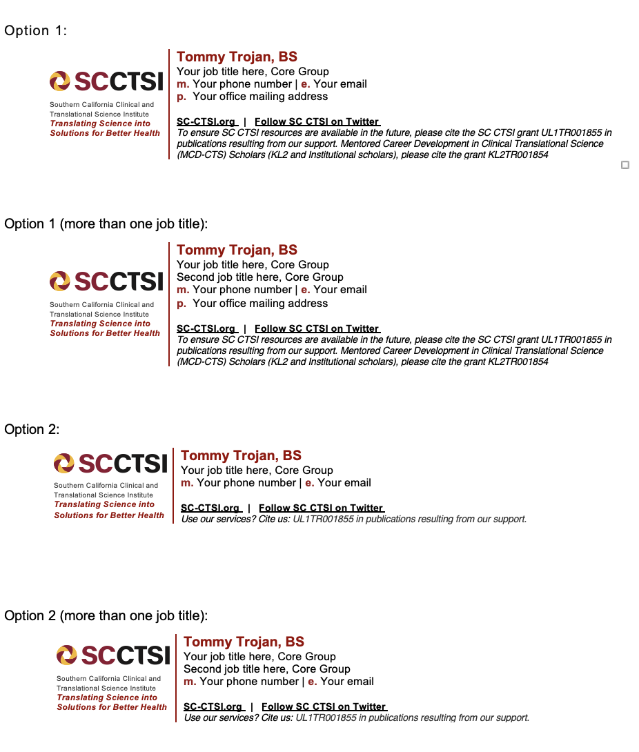 SC CTSI new 2023 email signatures