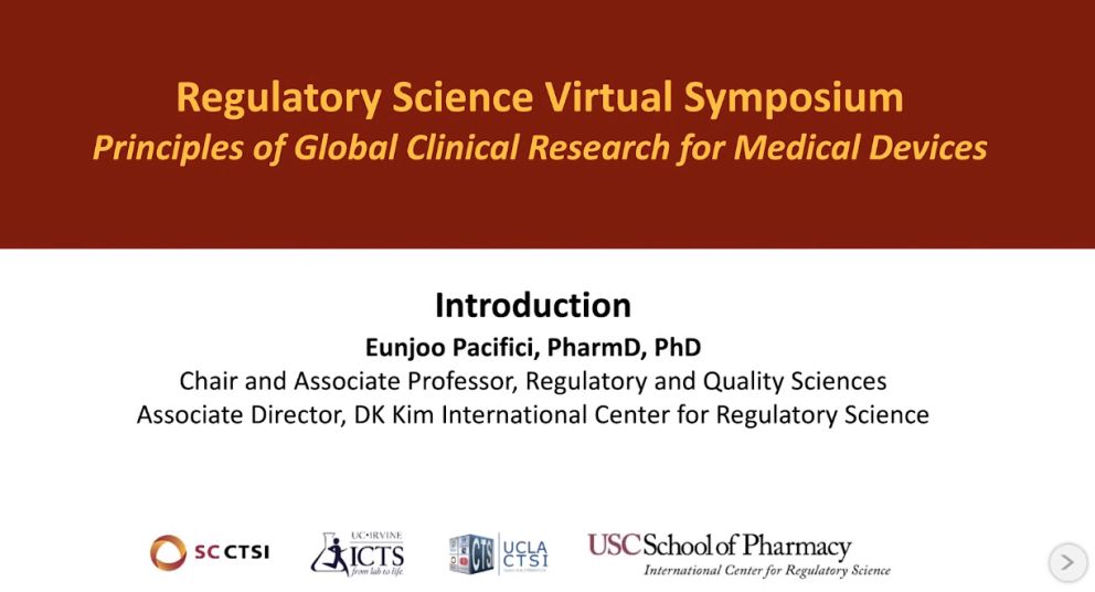 “Principles of Global Clinical Research for Medical Devices” - Regulatory Science Symposium - Session 3: Good Clinical Practices and ISO 14155 (2021)